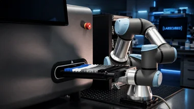 Lab automation robotics thumbnail for plastics and rubber QA